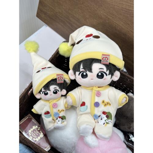 10cm20cm娃衣新品“苹果小狗”棉花娃娃可爱超萌睡衣爬爬服现货