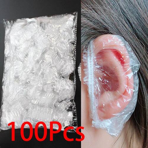 100Pcs Disposable Hair Dye Earmuff Waterproof Ear Cover Baki