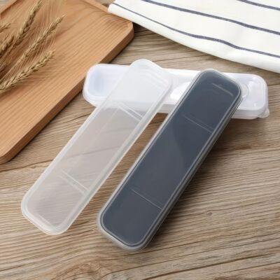 1/2 Piece Cosmetic Brush Storage Box Transparent, with Flip