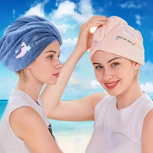 1pc Quickly Dry Hair Hat Super Absorbent Soft Bathroom Women