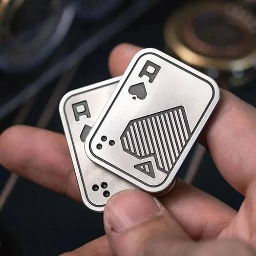KK AA Fidget Slider Metal Skull Push Slider Stress Relief To