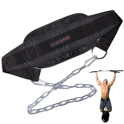 Thick Neoprene Weight Lifting Belt with Chain Dipping Belt F