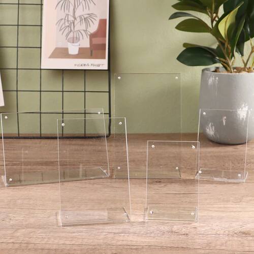 Acrylic Desktop Display Frame Table Card Sign Collection Pho