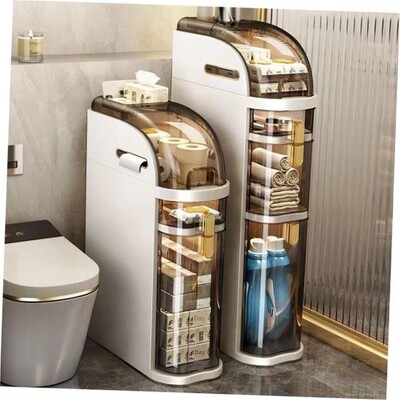 Bathroom sewn storage cabinet Storage rack卫生间夹缝收纳柜