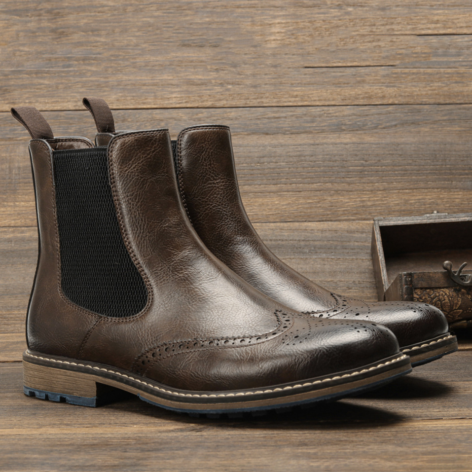 2023 Autumn Chelsea man short boots 切尔西男靴复古中帮短靴