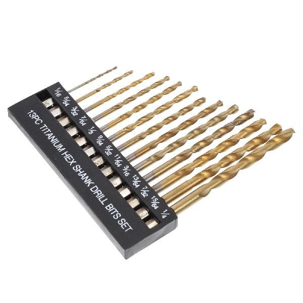 13Pc Strong Steel Twisted Drill Bits Set Lasting Cement