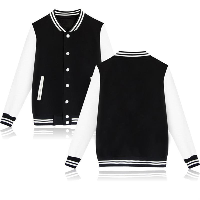 Baseball jacket man Jassen mannen Effen Kleur Jas bomberjack