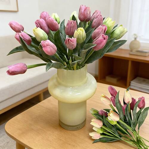 10Pcs Simulated Tulip Bouquet, Living Room, Dining Table, Cr