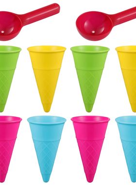 Ice Cream Toys Sand Beach Toy Kids Set Cones Cone Play Scoop