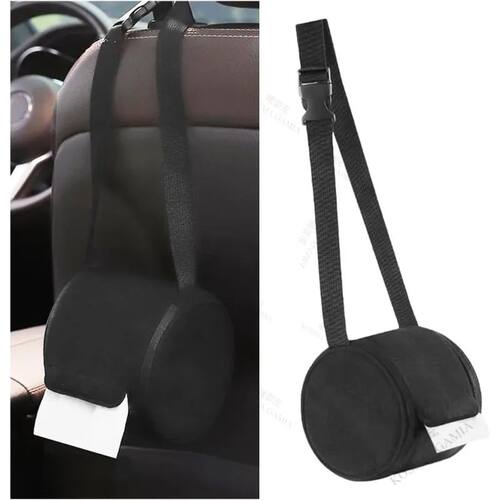 For Roll of Paper Car Tissue Holder Car Seat Side Storage Ba