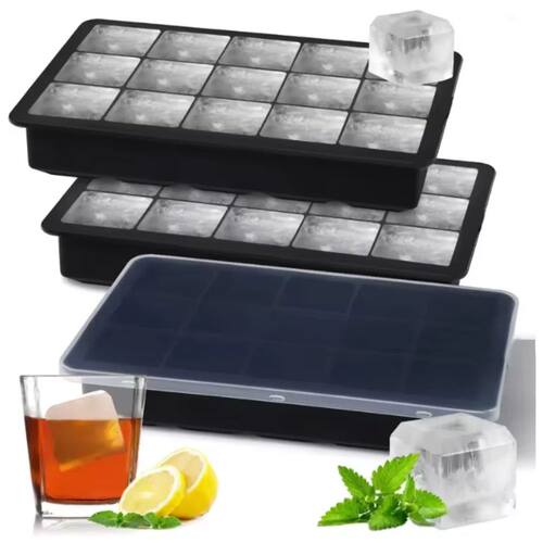 New 15-position grid silicone ice cube mold, large tray mold