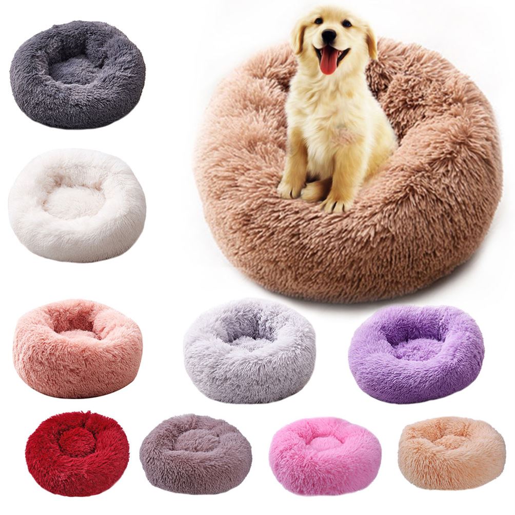 Dog Bed Kennel  Pet House Velvet Mats Sofa Cat Basket warm