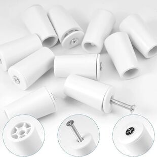 8pcs White Plastic Blind Stoppers Smooth Compact Roller Shut