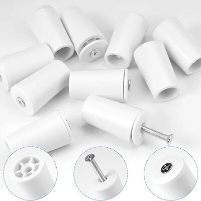 8pcs White Plastic Blind Stoppers Smooth Compact Roller Shut
