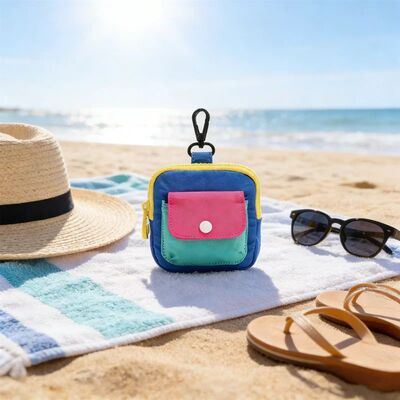 NEW Contrast Color Earphone & Coin Pouch? Portable Zipper Wa