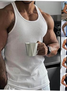 Shirt singlet Tops Men Gym Tank top Vest clothes For Mens
