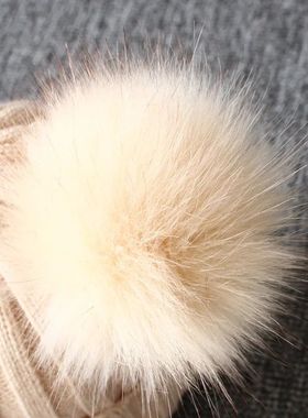Cute Pompom Baby Hat Warm Winter Knitted Kids Baby Girl Boy