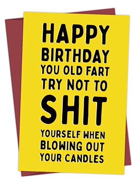 1pcs, Funny Happy Birthday Card,Anniversary Year Old Card,Ha