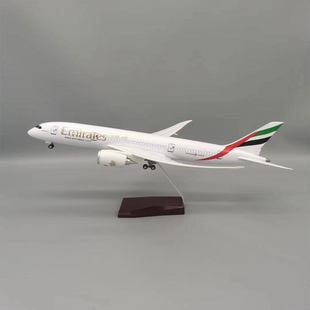 热卖43cm飞机模型空客B787阿联酋B787航空模型B787 Emirates带轮