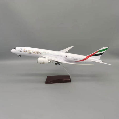 热卖43cm飞机模型空客B787阿联酋B787航空模型B787 Emirates带轮