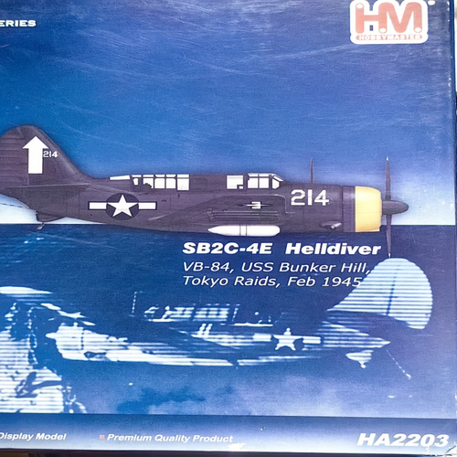 HM收藏家HA2203 SB2C-4E地狱潜水员VB-84美国海员邦克山号DJ突袭1
