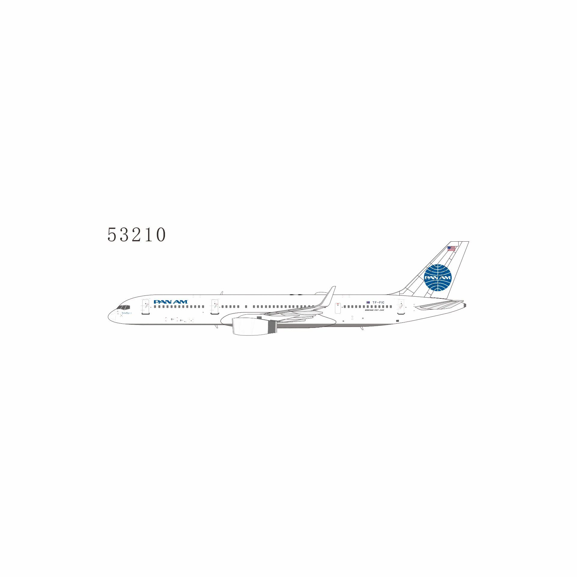 （到货）NG models1比400飞机模型 冰岛包机航空 泛美航空复古涂图片
