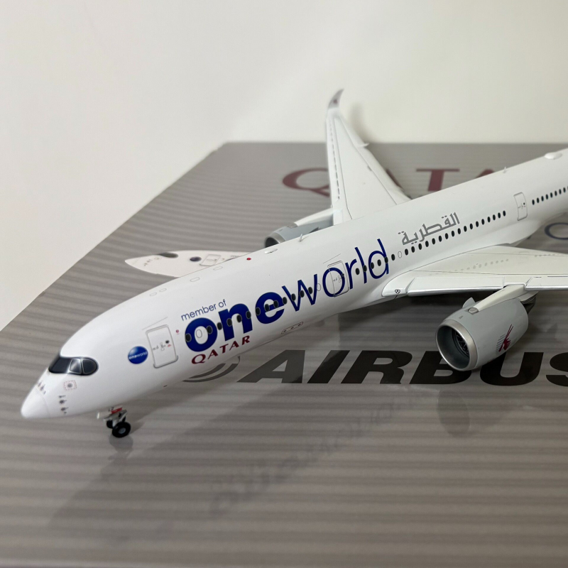 卡塔尔航空 1:200 空客A350-900 寰宇一家JC Wings 合金飞机模型