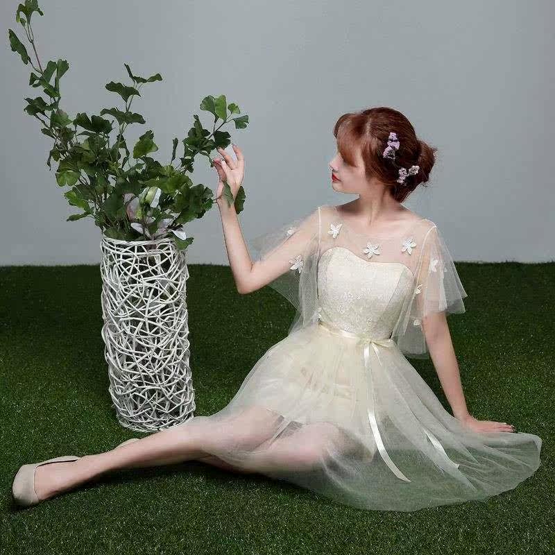 Evening marry Mother and daughter Champagne Private Senior high school student Wedding Eighteen girl Evening dress junior middle school student princessin the Women's clothing/Boutique , Wedding/Cheongsam/Formal dress , Formal dress/Evening  category - from Buy2taobao.com to provide professional Taobao agent buy service