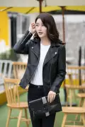 Dành riêng cho mùa xuân 2017 thu đông mới pu ngắn nữ da nhỏ Phiên bản Hàn Quốc của chiếc áo khoác da xe máy tự canh - Quần áo da