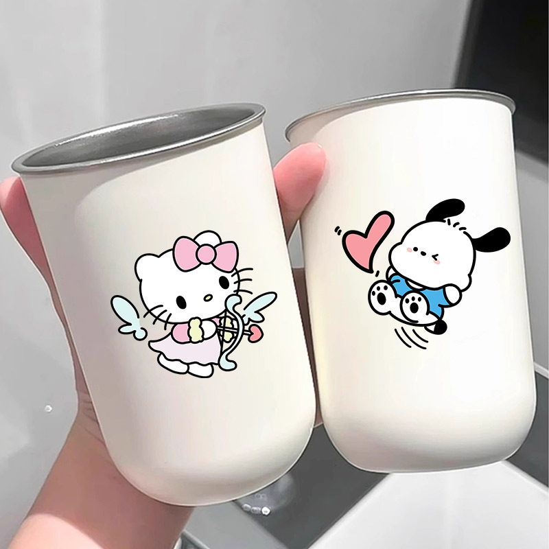 hellokitty不锈钢刷牙漱口杯学生宿舍高颜值情侣三丽鸥kt猫牙缸杯