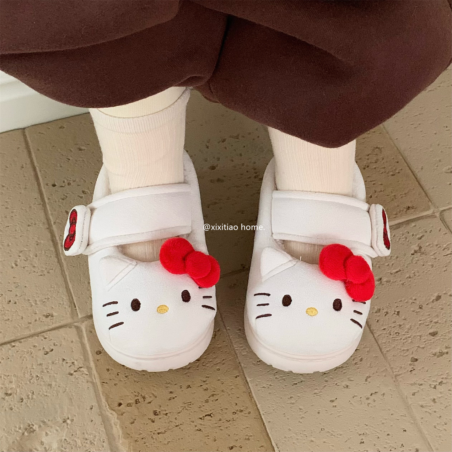 玛丽珍棉鞋亲子正版HelloKitty猫
