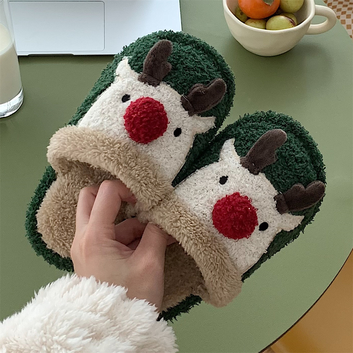 可爱小孩亲子宝宝防滑儿童棉拖鞋