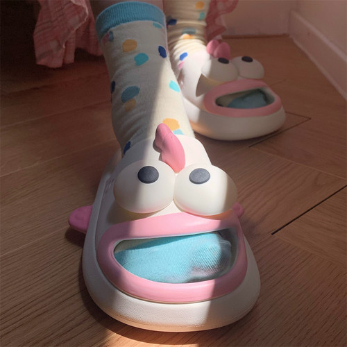 趣味婵妹同款丑鱼eva软底拖鞋