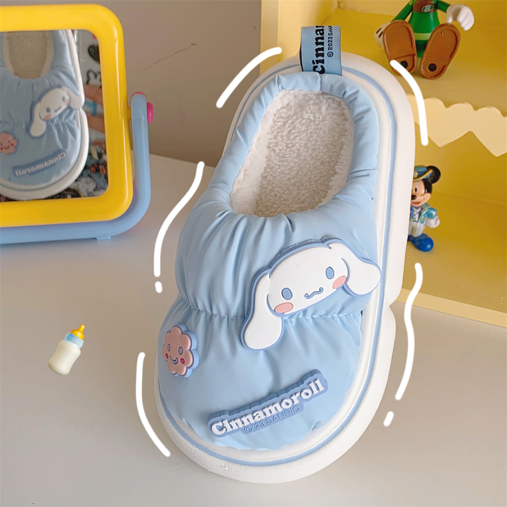 三丽鸥大耳狗羽绒布儿童棉拖鞋