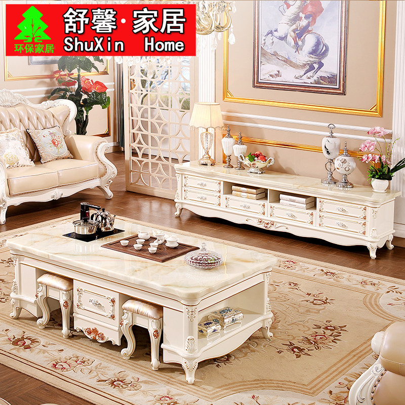 欧式大理石客厅电视柜组合雕花橡木地柜法式客厅电视机墙视听地柜|ruв категории жилой мебели, кабинет, телевизионный шкаф - от Buy2taobao.com для оказания профессиональной услуги покупки агента Taobao