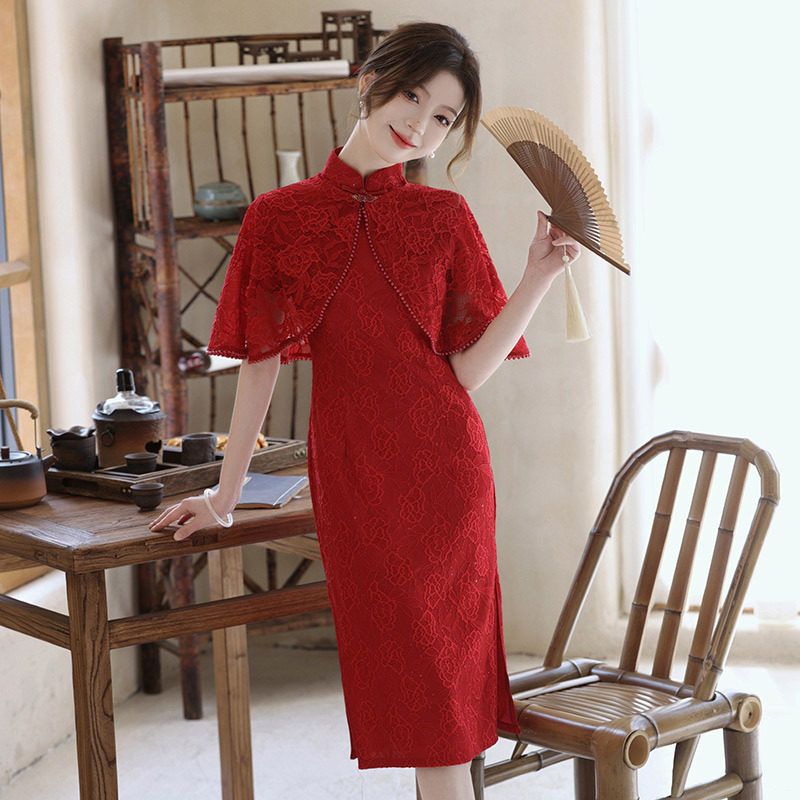2026新款红色旗袍女感新中式敬酒服新娘订婚结婚宴会回门礼服