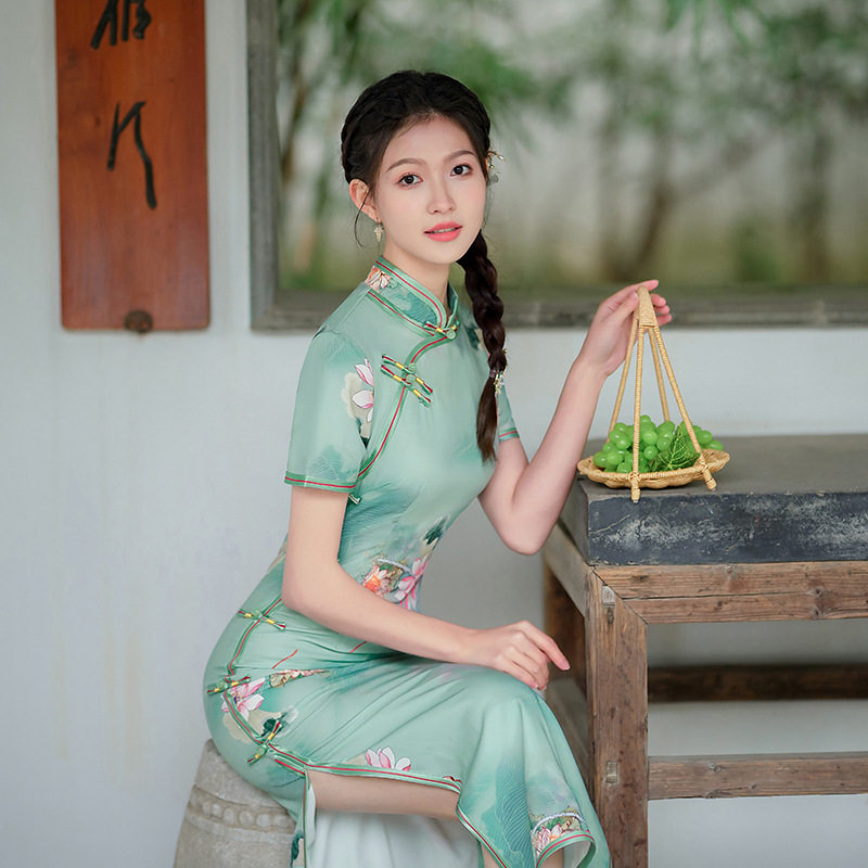 2026新款旗袍连衣裙女夏感新中式改良国民风小清新年轻款裙子