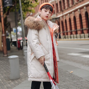 2025新款 羽绒服 中大童韩系加厚洋气童装 儿童羽绒服男童中长款