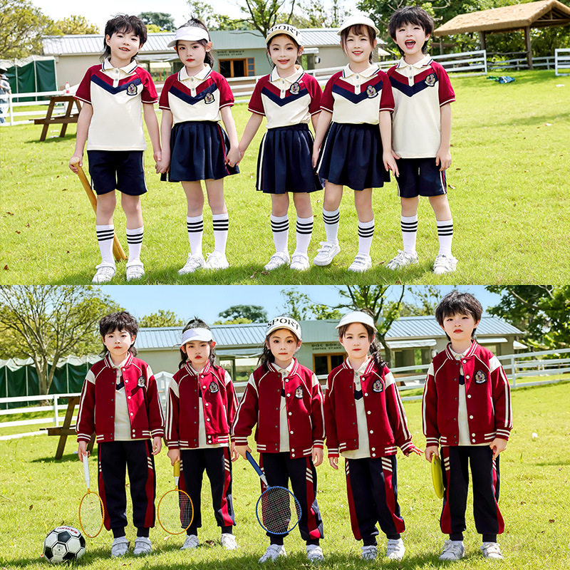 2026新款儿童班服套装春秋装小学生冲锋衣防风三件套小学生校服幼