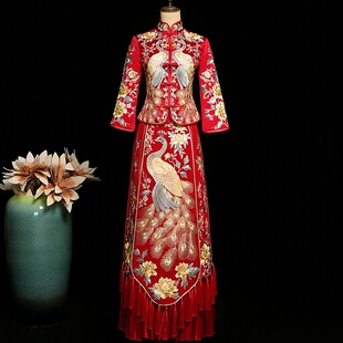 2026新款大码孕妇秀禾服新娘款中式婚纱礼服结婚服古代绣禾敬酒服
