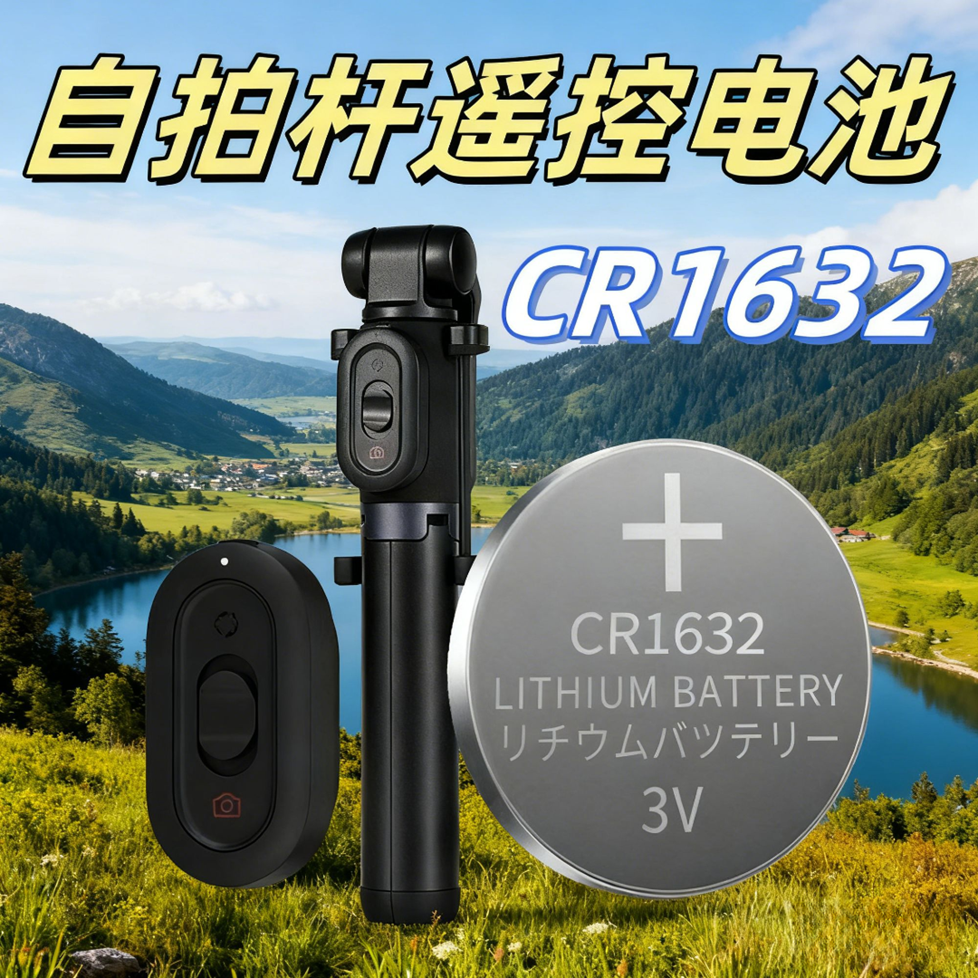 CR1632自拍杆手机蓝牙纽扣电池
