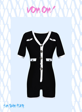 冲浪潜水服连体保守款高级原创纽扣VOW原创设计20秋冬系列