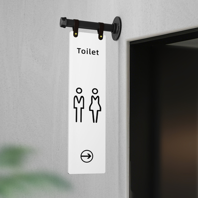 轻奢男女卫生间指示牌