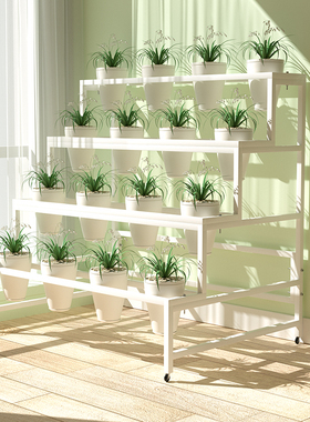 梯形式兰花架子兰草盆架花店鲜花展示架落地花盆架室内多层置物架