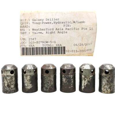 议价WEATHERFORD 2587 RIGHT ANGLE VALVE LOT OF 6