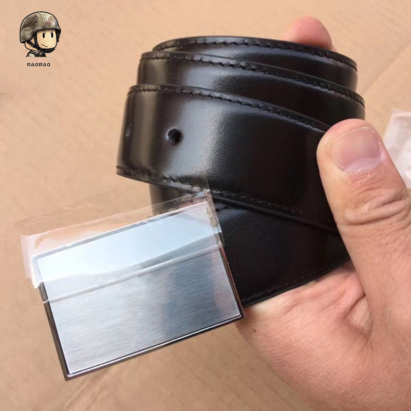 内腰带头层牛皮打孔腰带户外内穿常服工装皮带军训自动扣真皮腰带