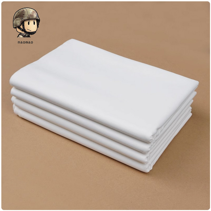 单人白床单硬白褥单纯棉不起球加厚宿舍学生制式内务纯白色垫单