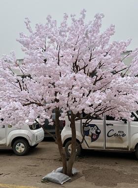 仿真樱花树桃花树摆件装饰品室内客厅装饰品真花艺摆设