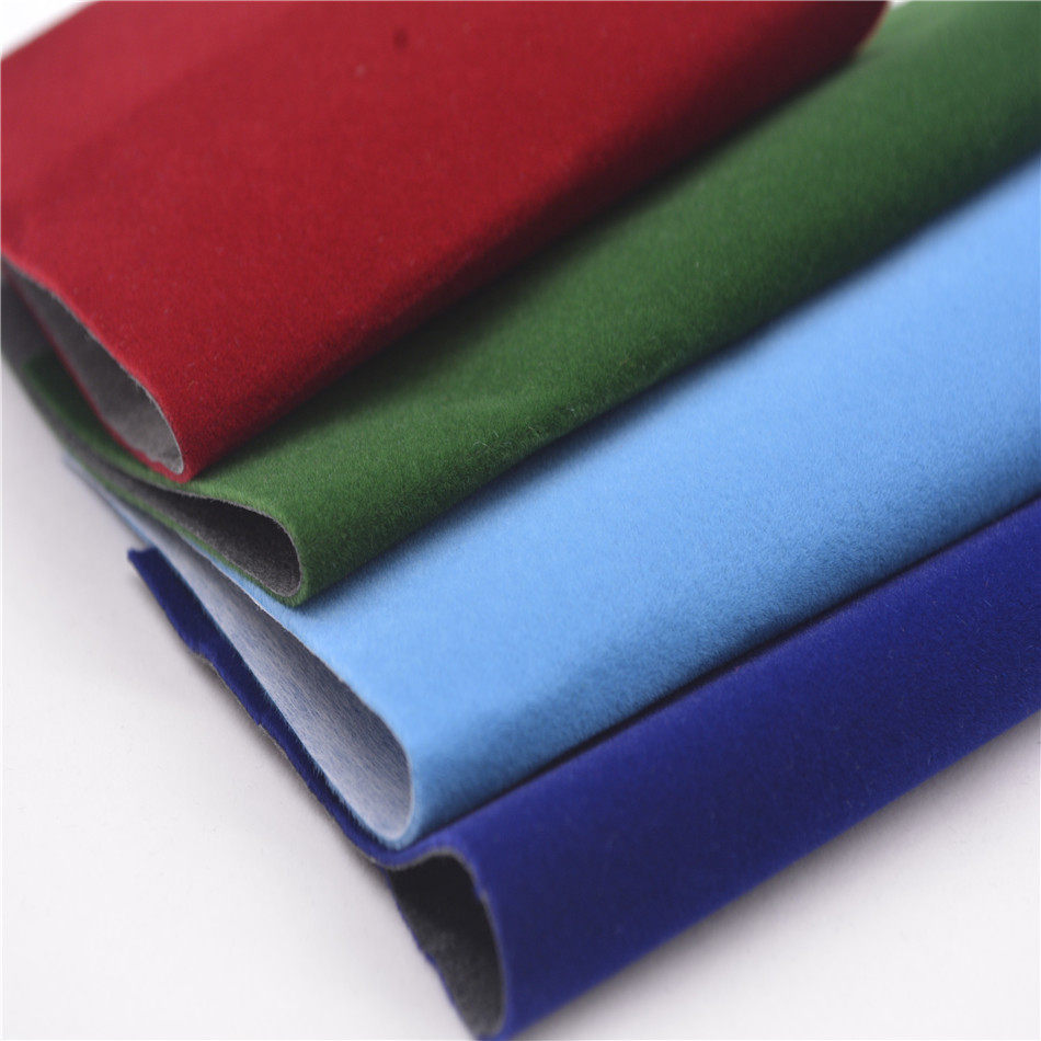 现货供应 自粘多色植绒布水刺底长毛绒