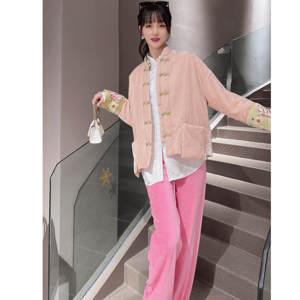 2024秋新中式宽松减龄时尚棉服8566